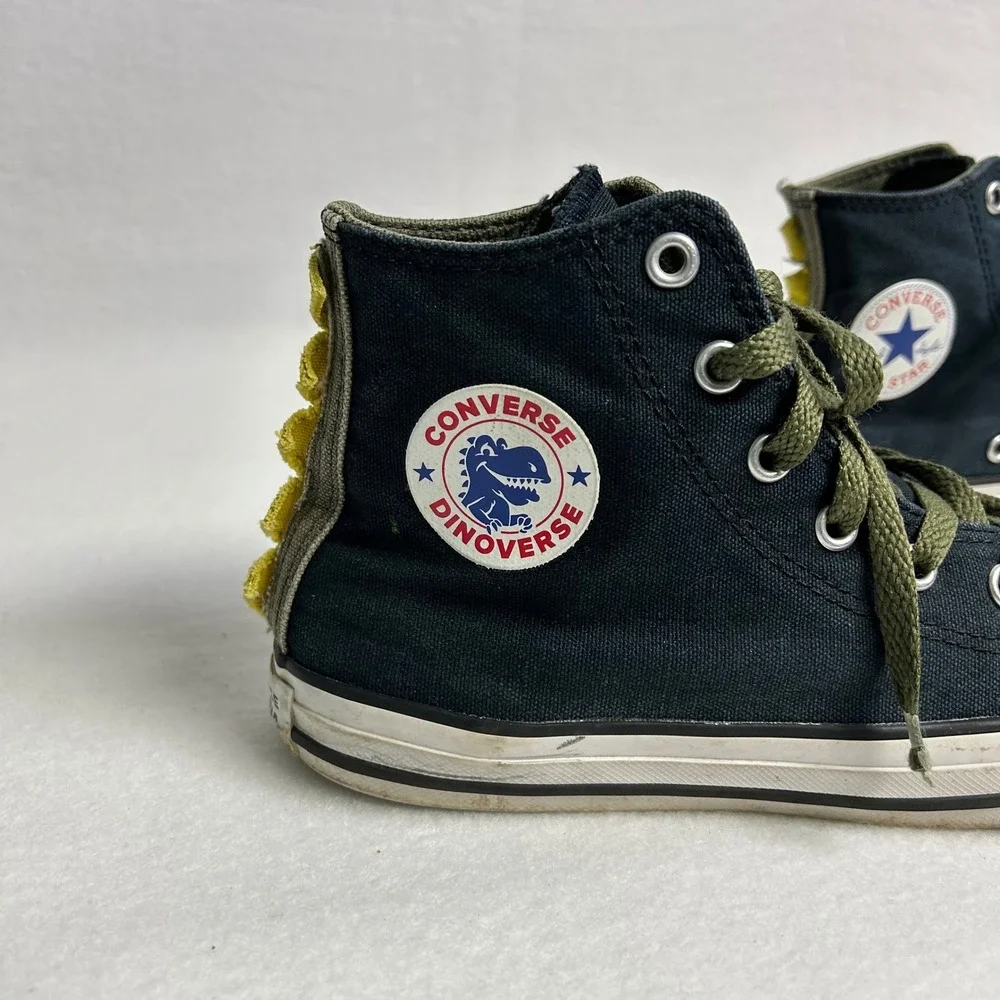 Dinosaur Prehistoric Converse Kids Size 3 Black Chuck‎ Taylor Dinoverse High Top